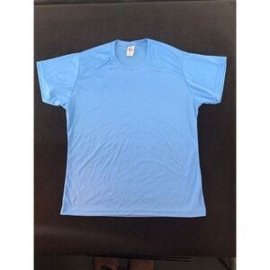 C2 Sport Light Blue Short Sleeve Athletic T-Shirt Mens Size L